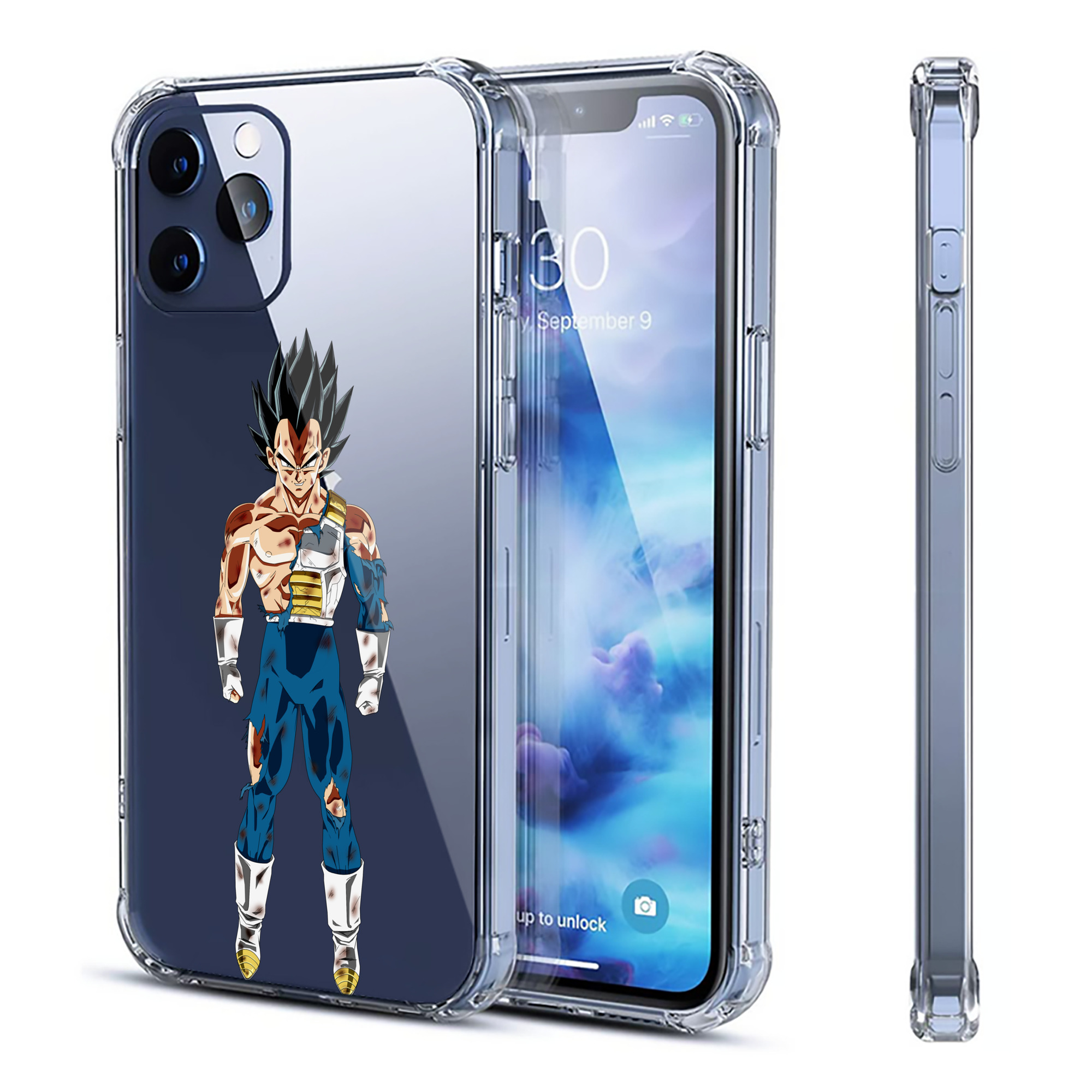 （画像用） ドラゴンボール ベジータ四世（Bejīta Yonsei）DRAGON BALL Vegeta IV 【iPhone 12シリーズ対応】透明スマホケース（クリアソフトケース）